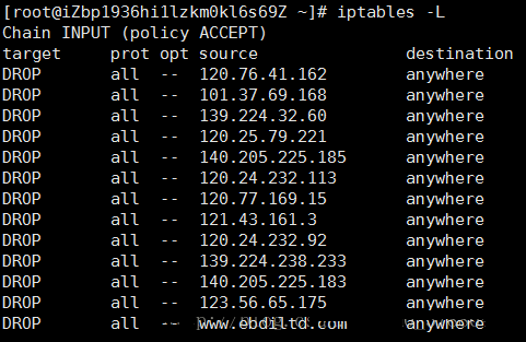 CentOS下iptables封IP的命令讲解