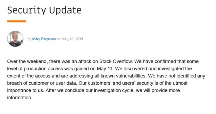 Stack Overflow 遭遇黑客攻击 目前没有证据表明数据被窃
