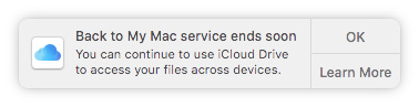 7月1日后 所有版本macOS都无法使用“回到我的 Mac”