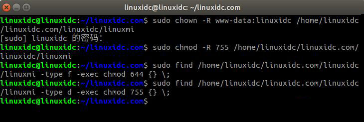 Linux下递归更改文件夹和子文件夹的权限