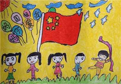 qq业务乐园 图片素材 2019国庆节图片儿童画简笔画 小学生国庆节