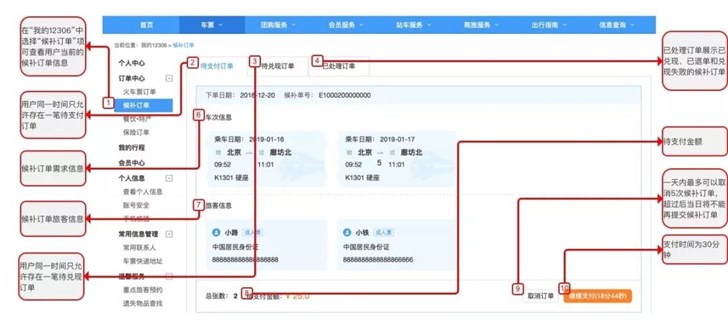 中国铁路12306官方发布候补购票最强攻略
