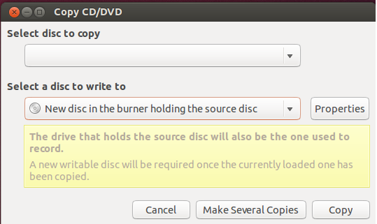 Ubuntu每日小技巧之使用Ubuntu拷贝、刻录CD和DVD光盘