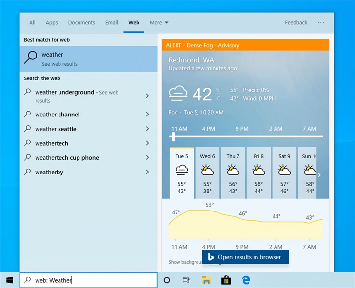 微软Windows 10 20H1预览版19018更新内容大全
