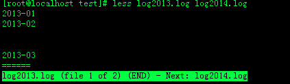 linux中less命令使用详解(内容分页显示)