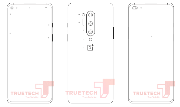 疑似OnePlus 8 Pro内部产品设计图泄露：采用前置打孔摄像头