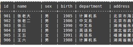 MySQL,基本查询