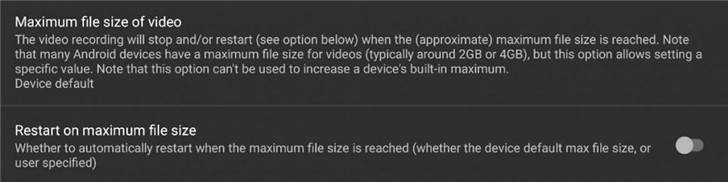 Android 11新改进曝光：取消视频录制文件4GB大小限制