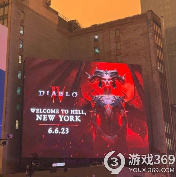 《暗黑破坏神4》纽约广告牌引发关注：天空变暗如地狱的预兆