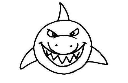 qq画图红包鲨鱼如何画 鲨鱼的简单画法