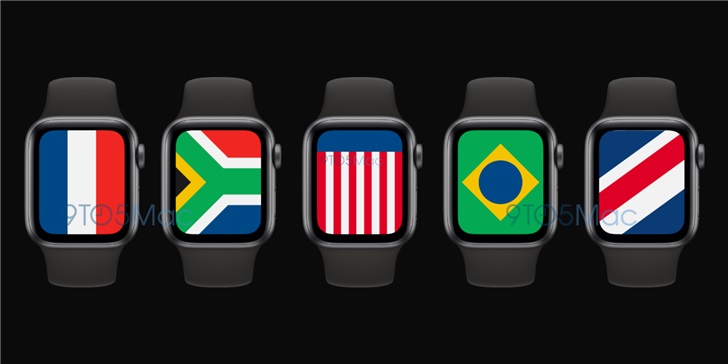 新表盘加入！苹果watch OS 7将加入全新国旗表盘设计