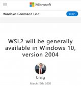 微软Windows 10 2004将迎来全新Linux子系统