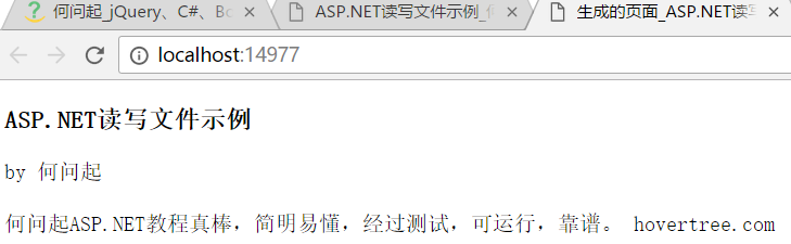 asp.net读取模版并写入文本文件