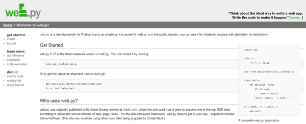 10款最好的Web开发的 Python 框架