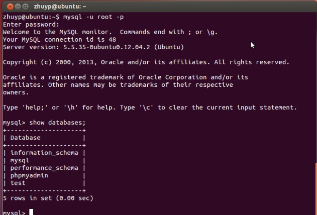 Ubuntu下mysql安装和操作图文教程