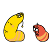 Larva动态表情包 爆笑虫子两基友可爱表情gif