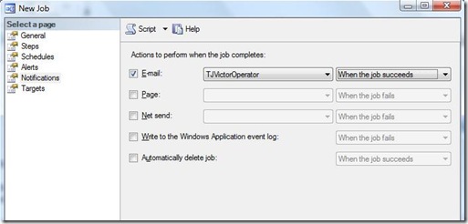 SQLServer Job运行成功或失败时发送电子邮件通知的图文教程