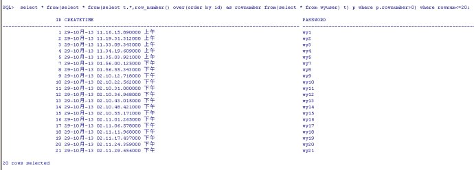 mysql oracle和sqlserver分页查询实例解析