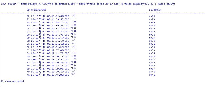 mysql oracle和sqlserver分页查询实例解析