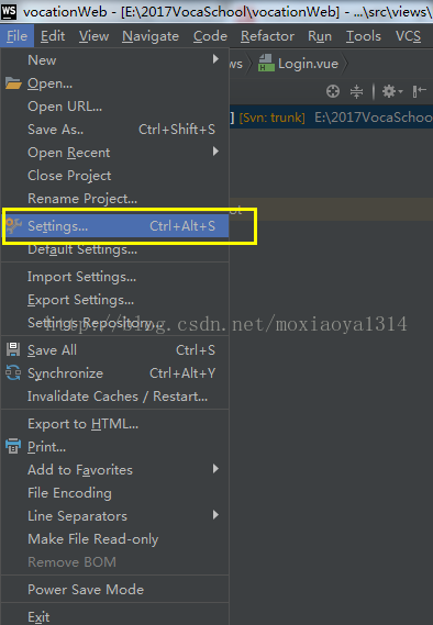 Webstorm2017上SVN插件安装的方法步骤