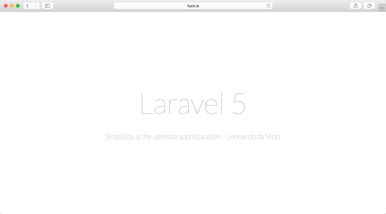 Laravel 5 框架入门（一）