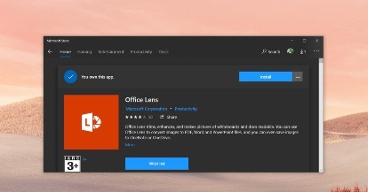 微软将结束 Windows 版 Office Lens 的支持
