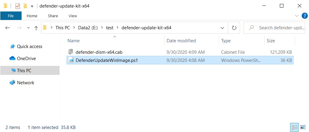 微软为 Windows 10 镜像部署 Microsoft Defender 更新