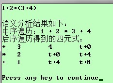 解析四则表达式的编译过程及生成汇编代码