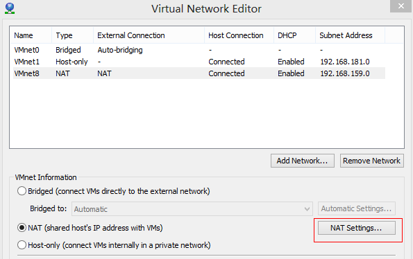 VMware中虚拟机的NAT设置方法