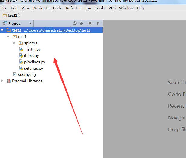 pycharm下打开、执行并调试scrapy爬虫程序的方法