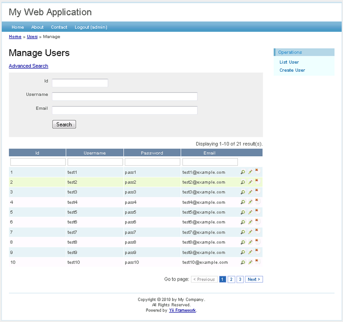 PHP的Yii框架入门使用教程