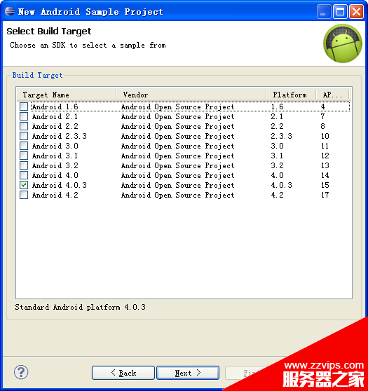 Eclipse开发环境导入android sdk的sample中的源码