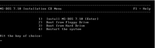 VMware12中MS-DOS 7.10安装图文教程