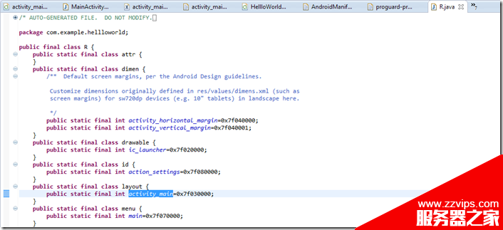 Android 初识 Helloworld 详解