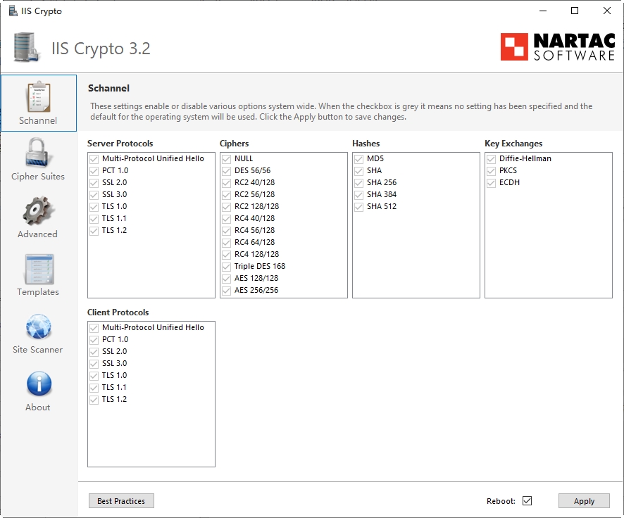 IIS Crypto(iis服务器安全管理工具)v3.2.16 gui官方版