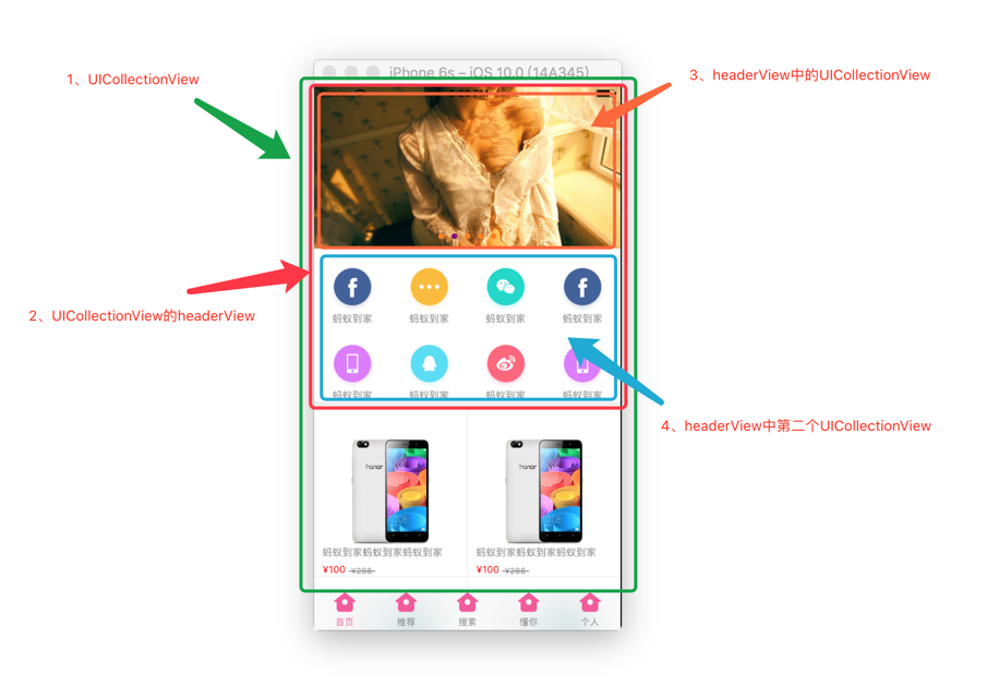 iOS开发仿电商类APP首页实例