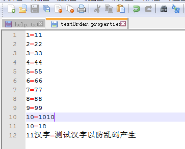 Java代码实现对properties文件有序的读写的示例