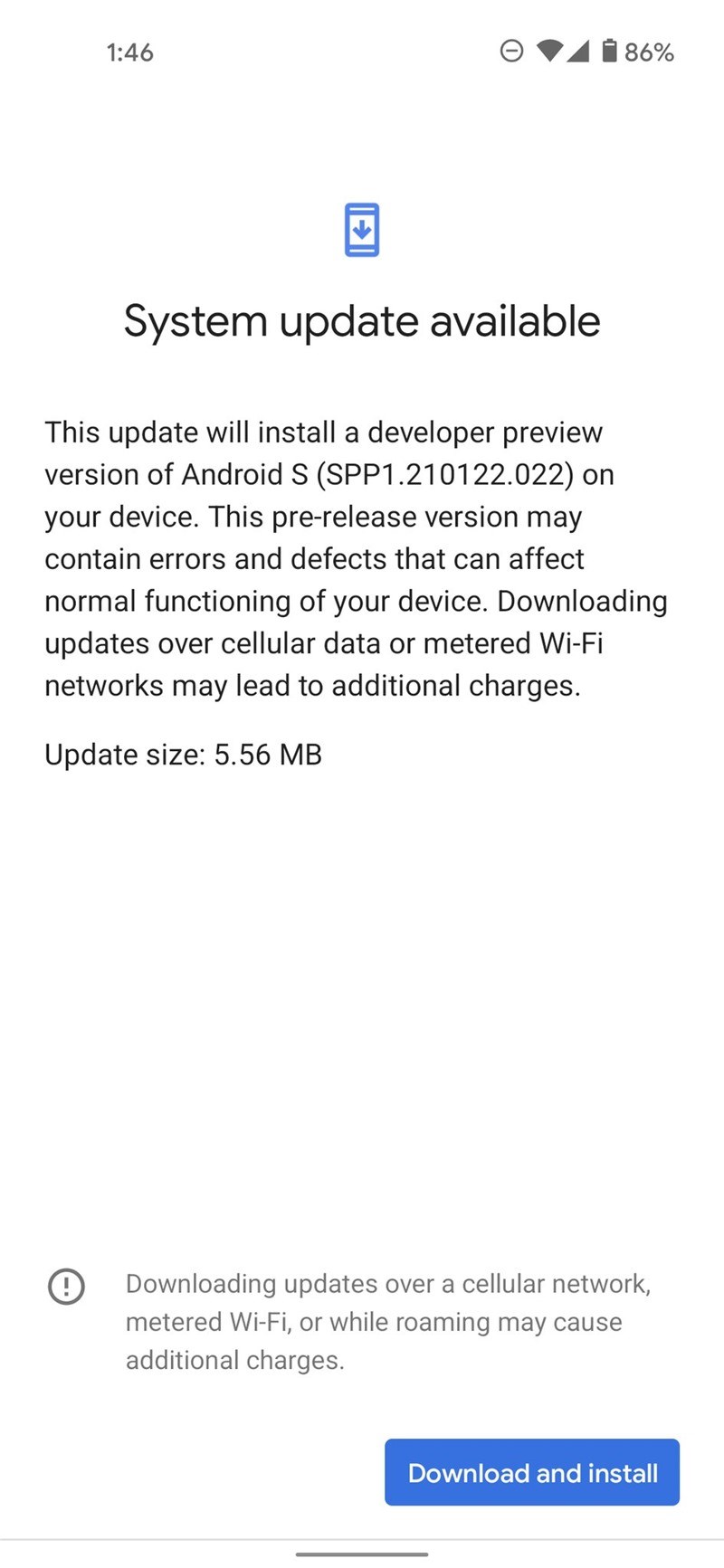 Android 12 开发者预览版 Beta 1.1 已推送：修复 WiFi 断连问题