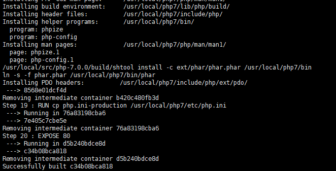 docker自定义镜像构建php7的方法