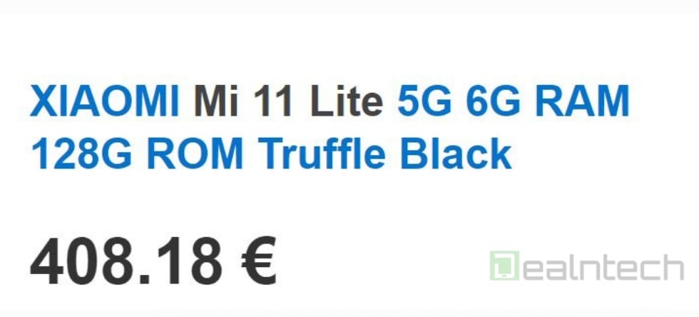 小米 11 Lite 版欧洲售价曝光：6+128GB 约合 3175 元
