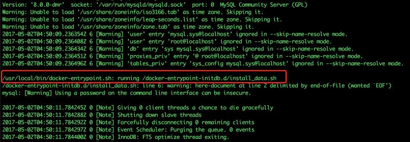如何让docker中的mysql启动时自动执行sql语句