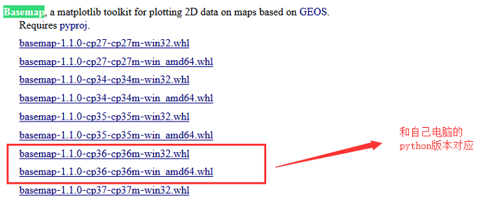 Python3中在Anaconda环境下安装basemap包