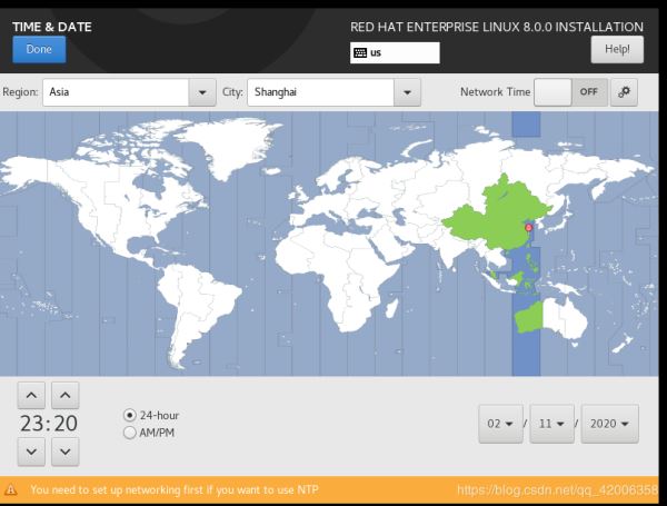 VMware中安装Linux系统（Redhat8）及虚拟机的网络配置方法