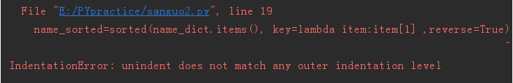 Python Indentationerror Unindent Does Not Match Any Outer Indentation