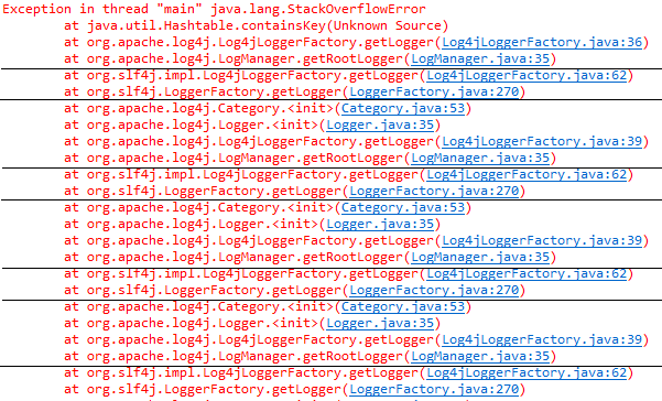 详解log4j-over-slf4j与slf4j-log4j12共存stack overflow异常分析