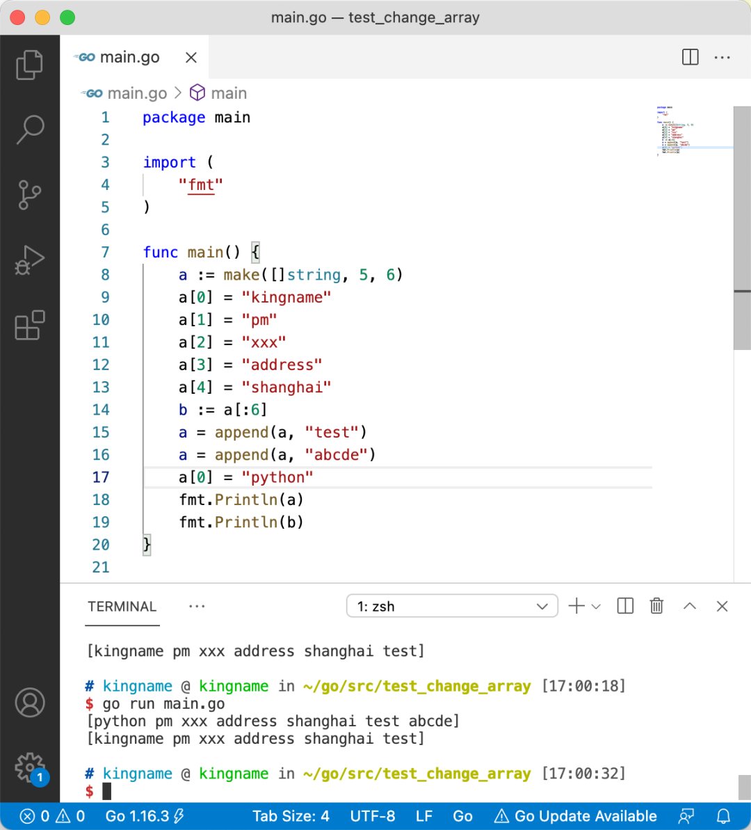 Golang 字符串切片与 Python 列表的不同