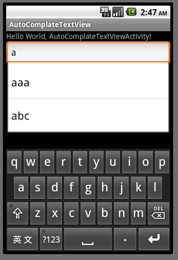 Android AutoCompleteTextView连接数据库自动提示的方法(附demo源码下载)