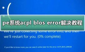 pe启动acpl bios error怎么解决?pe系统acpl bios error解决教程