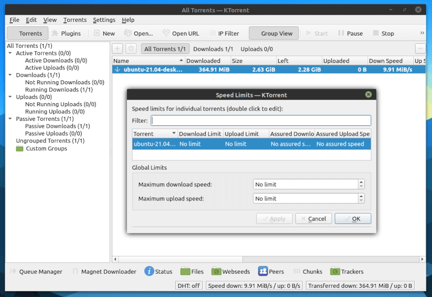 KTorrent：KDE 上的一个非常有用的 BitTorrent 应用