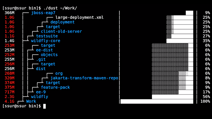 在 Linux 上用 dust 代替 du